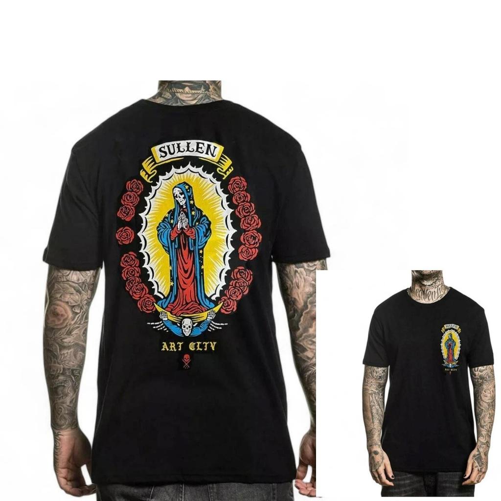 Sullen Art Tattoo Art Trendy Clothing Casual TShirt Mens and Womens Luxury Brand Top
