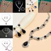 Water Drop Bridal Jewelry Set With Rhinestone Earrings And Necklace For Elegant Wedding Accessories