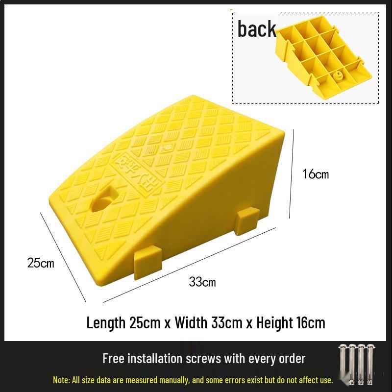 Car Ramp Sill Pad - Plastic Vehicle Curb Slope & Speed Bump