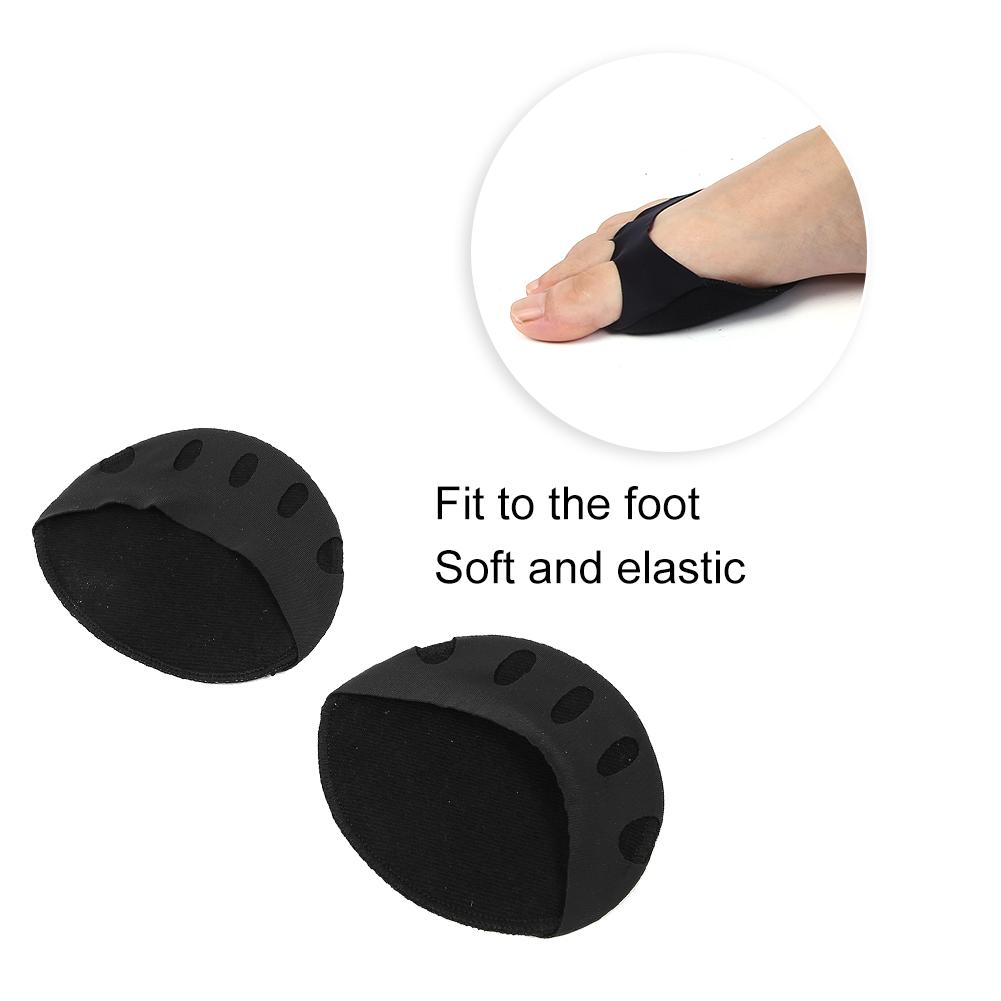 2 Pairs High Heeled Shoes Breathable Forefoot Pad Stress Pain Relief Forefoot Patch(Black )