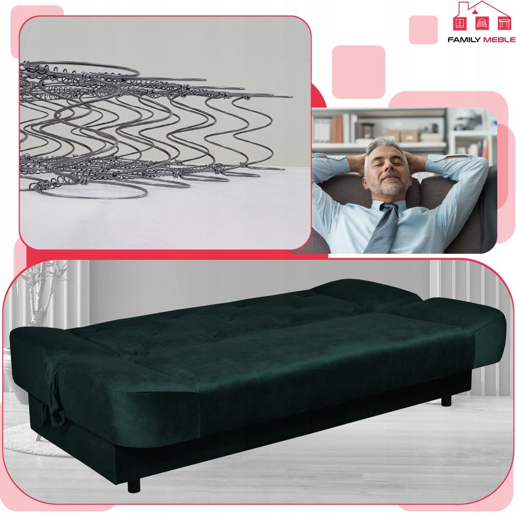 Kanapa sofa Sara Karo rozkładana wersalka spania bonell łóżko Family meble