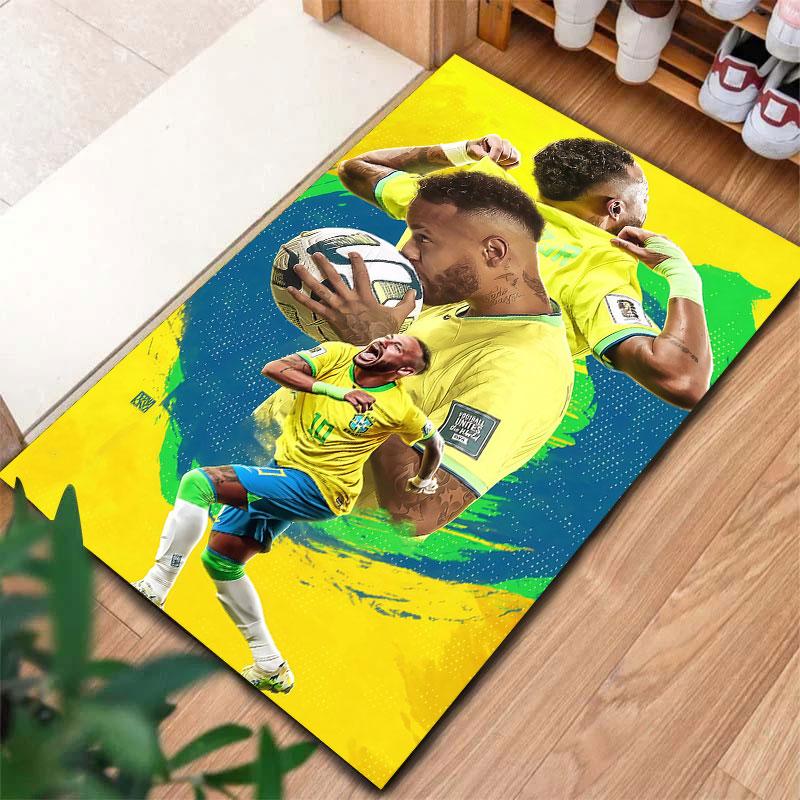Neymar Jr Carpet Rug for Living Room Bedroom Home Sofa Decoration,Kids play Non-slip Floor Mat
