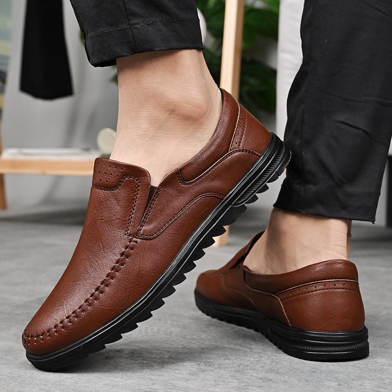 

Мужская обувь ручной работы Повседневная Натуральная кожа Мужские лоферы Мокасины Дизайнерские Слипоны Обувь для лодки Высокое качество Chaussure Homme Черный 38 коричневый