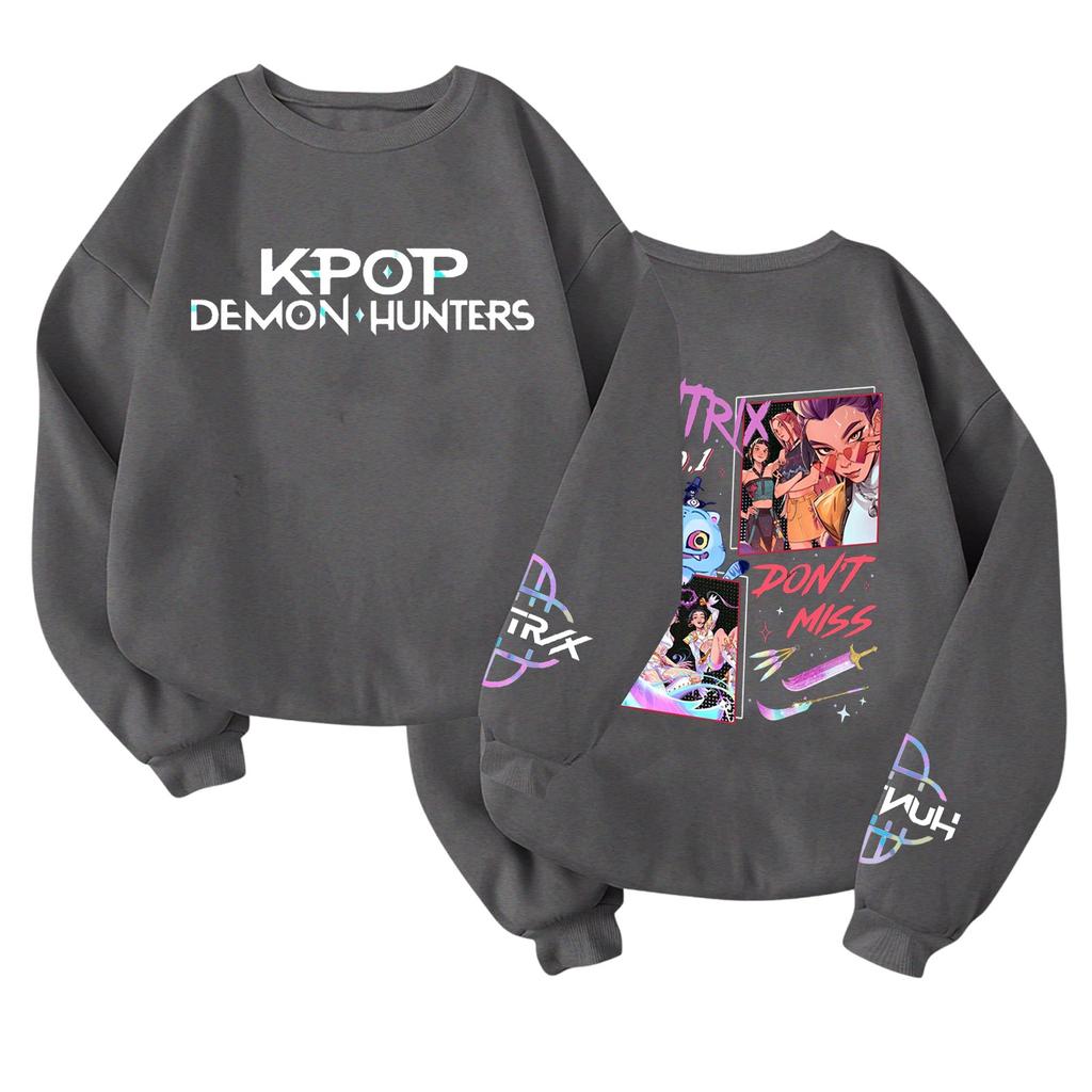 Children's Fashionable Lightweight Long-sleeved Round Neck Pullover With Pockets Printed Pullover