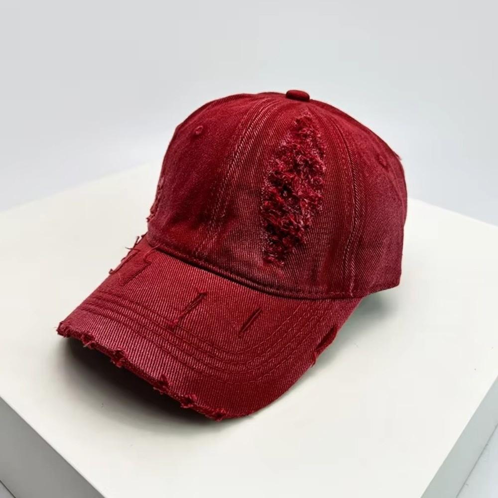 Broken Style Design Baseball Hats Solid Color Sunshade Caps New Peaked Caps