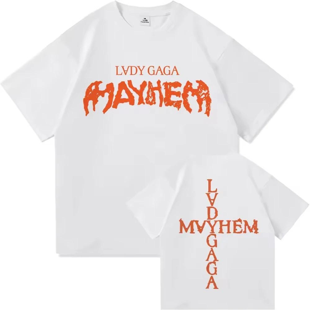 

Lady Gaga Mayhem New Album Tee Shirt Homme New in Top Tees Men Clothing short sleeve Round Neck Printing Pullover T-Shirt 50513 S
