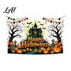Withered Tree Wall Decorations Happy Halloween Stickers Moonlit Castle Pumpkin Clings Waterproof Decorative Glass Door Stickers Haunted House Decals