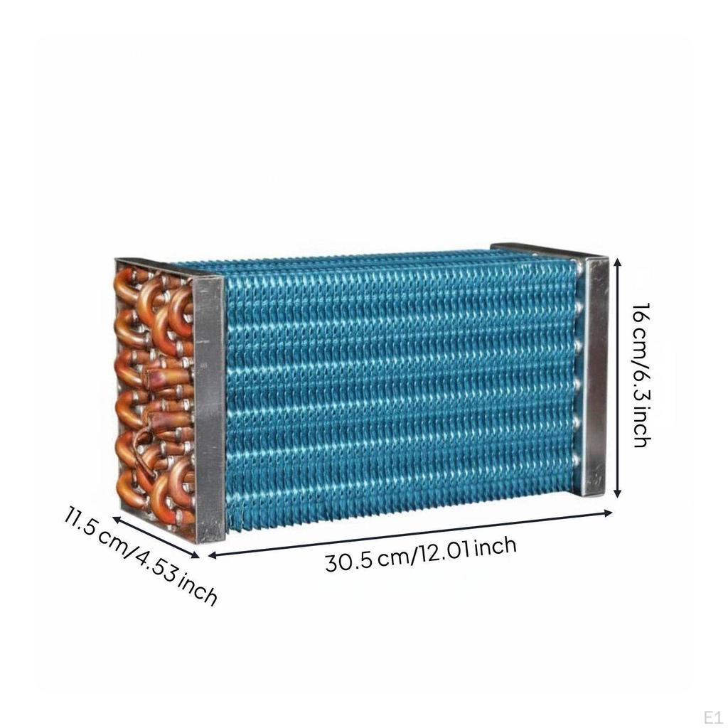 Copper Tube Aluminum Fin Evaporator Refrigerator Condenser Coil Finned Heat Exchanger for