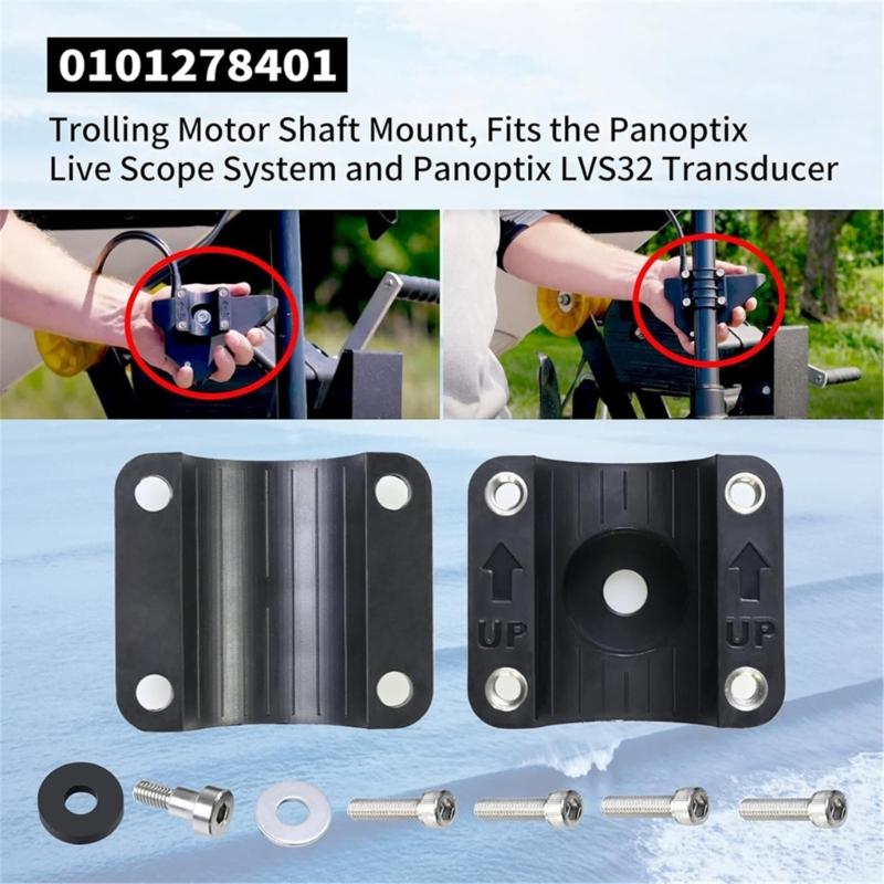 Essential Fishing Gear 0 Degree Poles Mount Fishfinder Transducer Support Marine Electronics Mount for LVS32 Placement