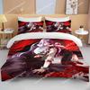 Neues Japan Tokyo Ghoul Bettwäscheset Kaneki Ken Anime Bettwäscheset Schwarz Weiß Bettbezugset Junge Heimtextil 3D Steppdecke Bettwäsche