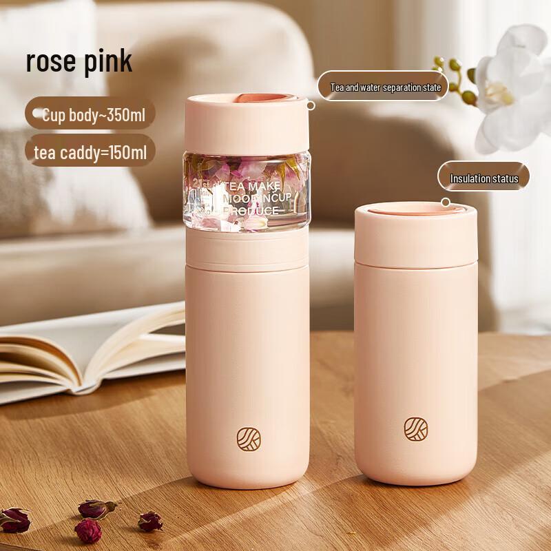 Wushengwu Tea Infuser Double-Drink Borosilicate Glass Bottle