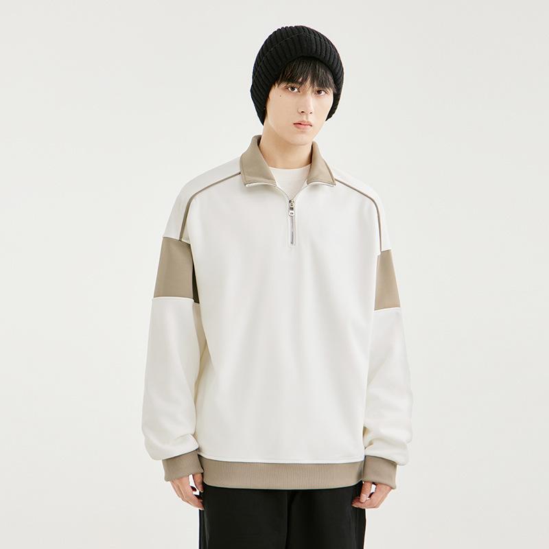 

Мужской свитшот с отложным воротником и приспущенной линией плеча 2XL