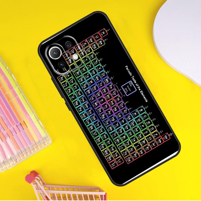 

Chemistry Periodic Table of Elements Cover For Xiaomi 14 Ultra 13 11T 12T 13T 14T Pro POCO X6 X7 Pro X3 X5 F3 F5 F6 M6 Pro Case POCO F3