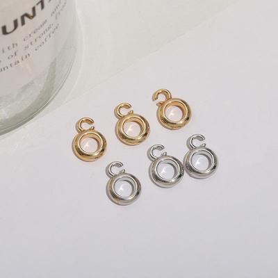 Universal Round Split Ring Clasp Pendant for DIY Jewelry
