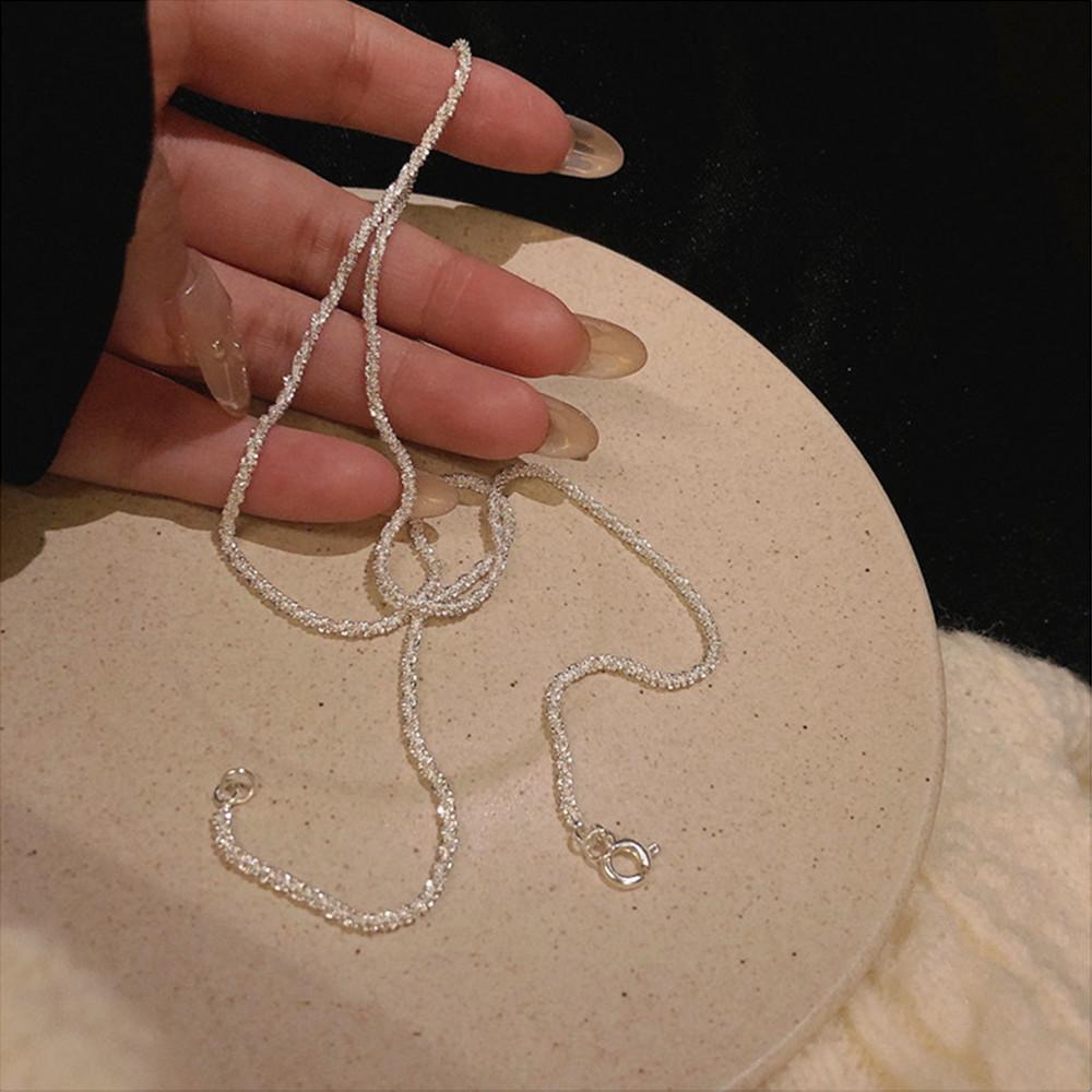 iF ME Collier en argent pour femmes, chaîne Double couche Simple, accessoires de mode, bijoux