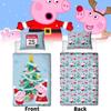 Peppa Pig Weihnachtliches Festdruck Bettwäscheset für Kinderzimmerdeko