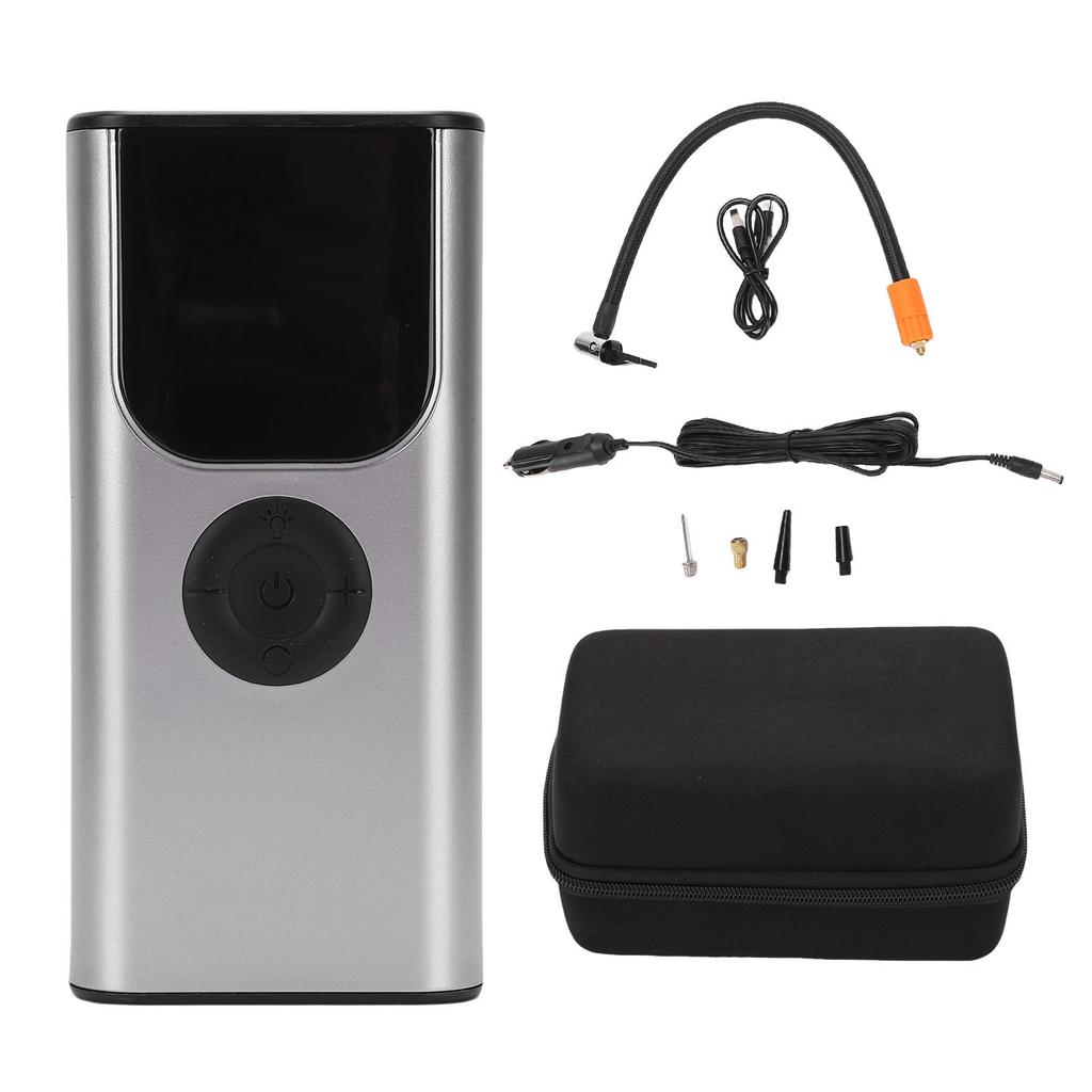 Portable Tire Inflator Digital Pressure Display Cordless Air Compressor with Lighting 3600mAh Battery for Motorcycle