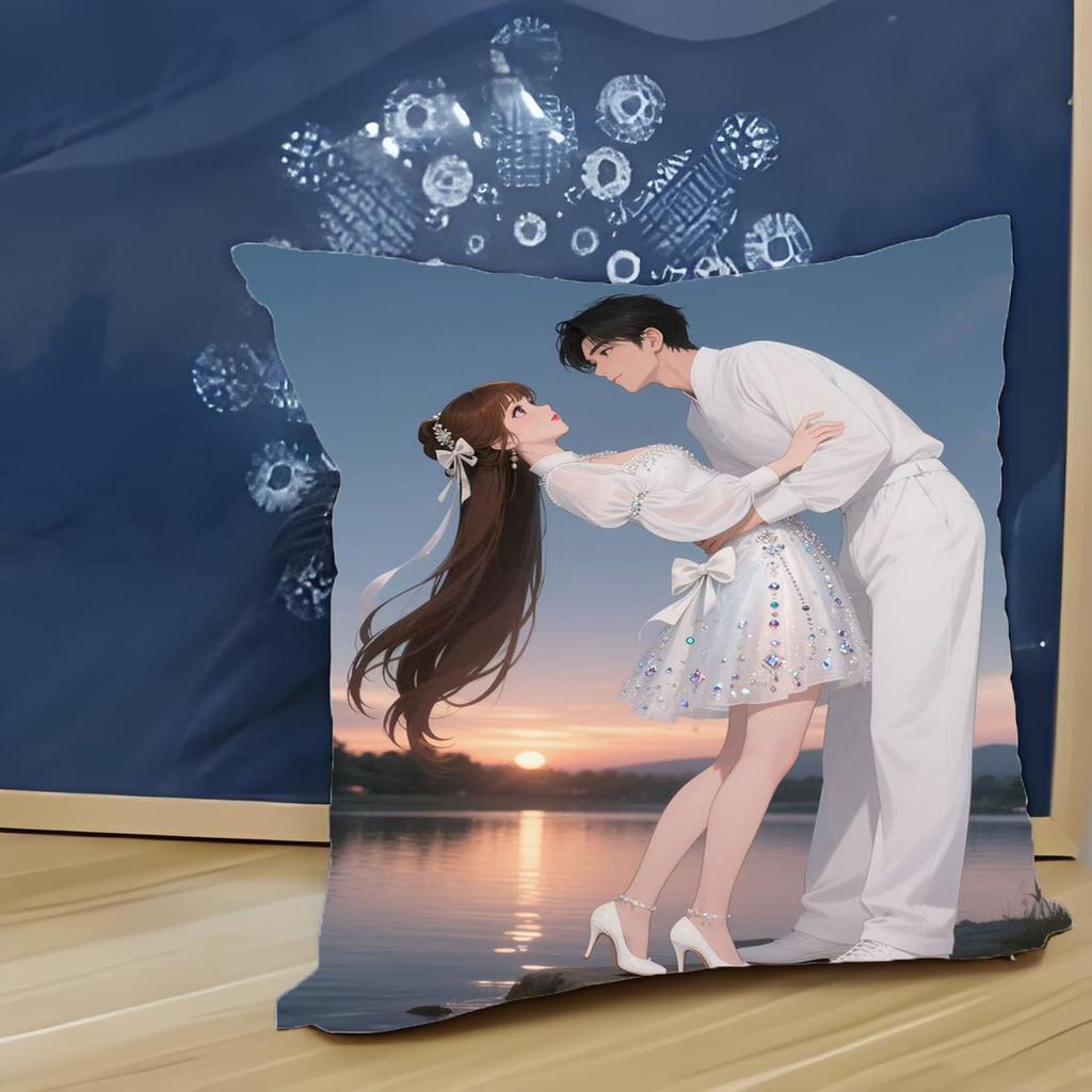 Paarkissen, Liebendes Mädchenherz, Auto-Nickerchen-Sofa-Kissen, Beidseitiger chinesischer Valentinstag, Geburtstagsgeschenk für Männer und Frauen