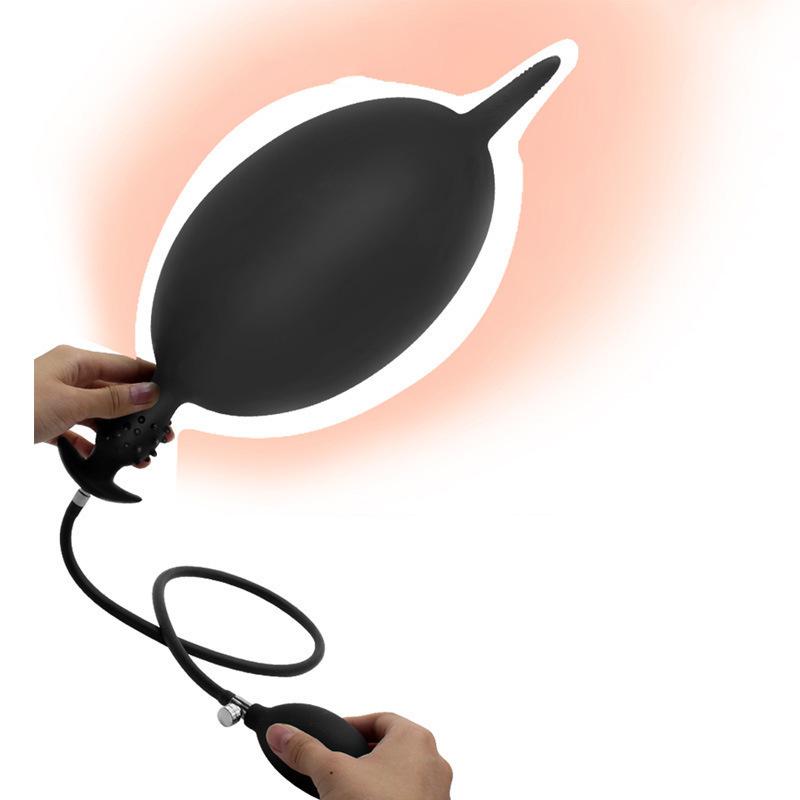 Aal-Silikon aufblasbarer Anal-Dilatator für Männer und Frauen - Super langer hinterer Masturbator.