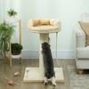Scratching Post Cat Tree Cat Bed, 1 Cat Bed, incl. Cat Toy, 55 cm x 55 cm x 83 cm, Beige