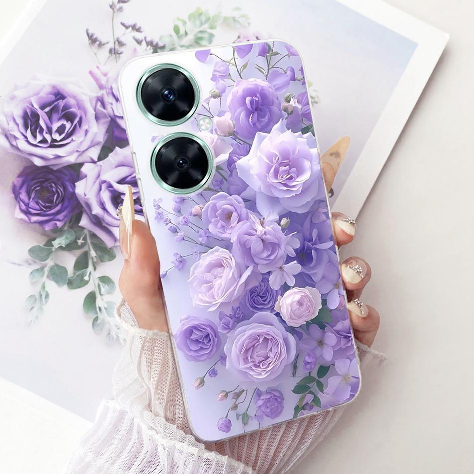 For Huawei Nova 11i Cute Flower Butterfly Cat Painted Case For Huawei Nova11i MAO-LX9 Soft Silicone TPU Phone Cases