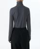 MUSINSA STANDARD WOMAN [Heat Standard] Women'S Brushed Slim Turtleneck Long Sleeve T-Shirt [Iron Gray]