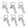 key valentines day key chain Custom A\-Z 26 Initials Letter Engrave Drive Safe I need you here with me car key