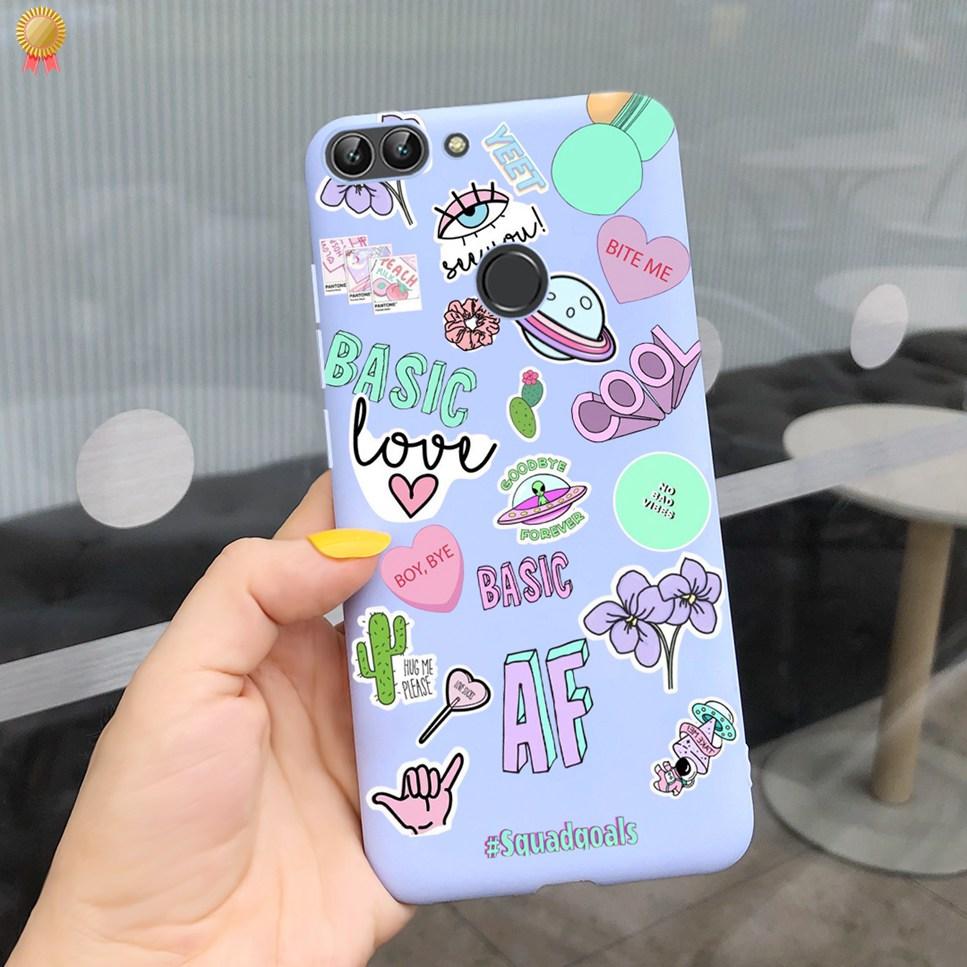 Für Huawei P Smart Hülle Niedliche Blume Schwarz Weiches TPU Silikon Bumper Hülle Für Huawei PSmart P Smart 2017 FIG-LX1 Handyhülle Funda