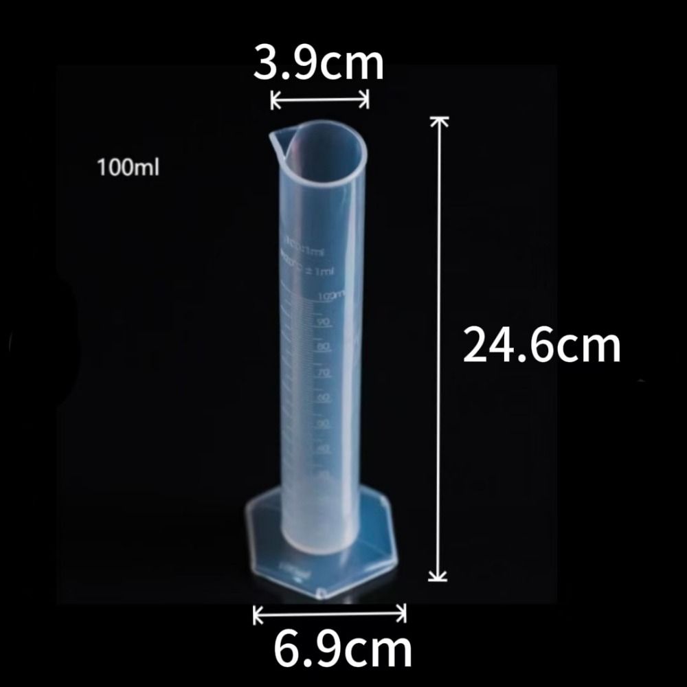 Transparents Graduated Cylinder Plastic Sturdy Measuring Cups Professional Trial Test Liquid Tube for Measurement Usage