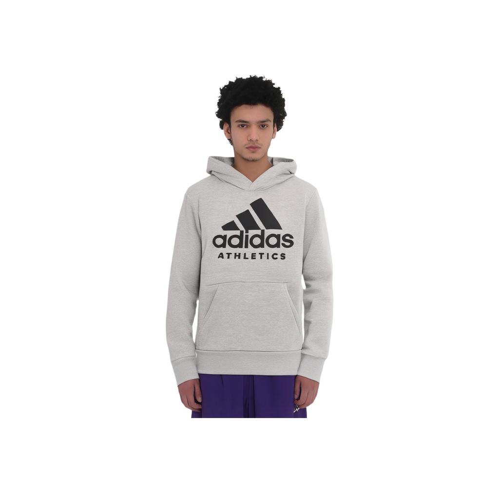 Adidas Sport Hy Athletics Hooded Pullover Letter Long Sleeve Sweatshirt Men Sweatshirt Gray B47375