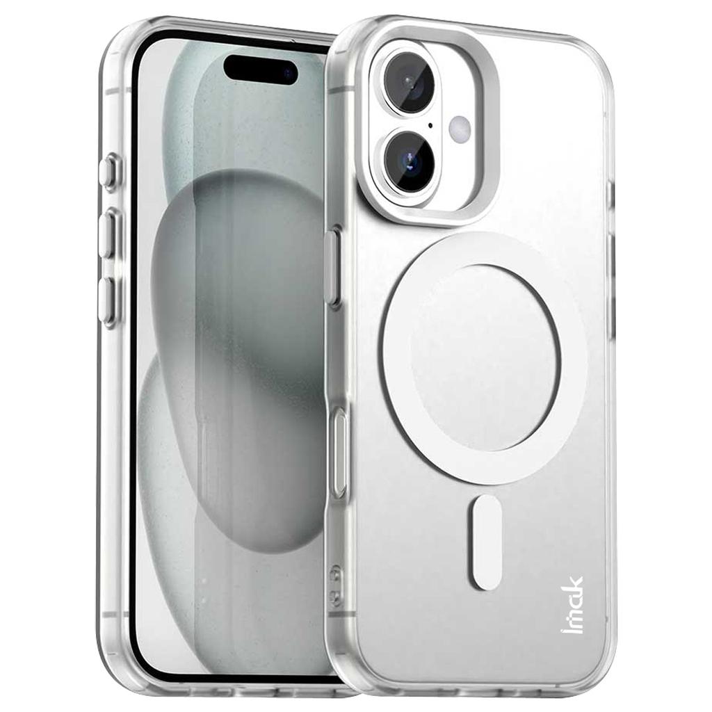 IMAK For iPhone 16 Case Compatible with MagSafe Candy Color Anti Drop TPU+PET Back Cover