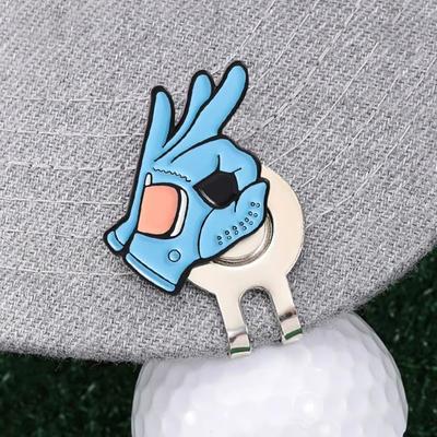 Magnetic Golf Cap Clip Cartoon Pattern Golf Hat Marker Funny Golf Ball Mark  Sports Cap