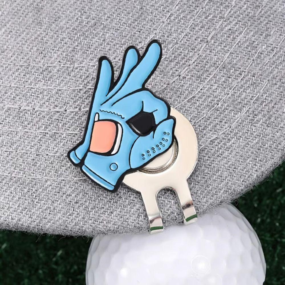 Magnetic Golf Ball Mark Cartoon Pattern Golf Hat Marker Funny Golf Cap Clip  Baseball Cap Clips