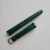 Used GUCCI Watch Replacement Strap Green Crocodile Embossed 10mm & Case Included