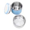 Bento Lunch Box Stainless Steel Lightweight PP Housing Double Layer Anti Leakage Food Lunch Container for Student Blue