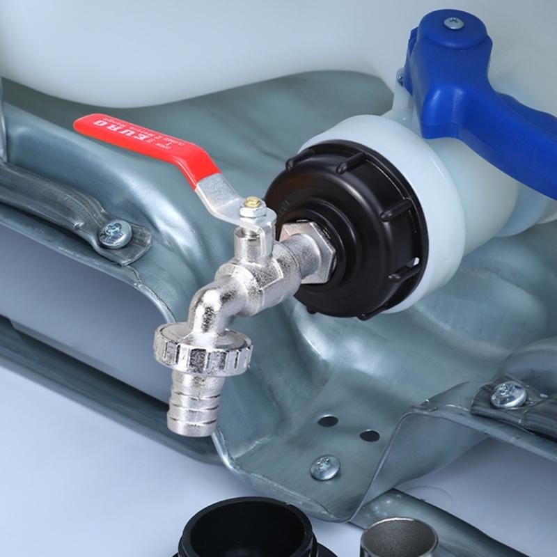 1/2" 3/4'' Leakproof Brass IBC Tank Fittings IBC Tank Adapter IBC Tank Valves for S60X6 Water Tank Tap Thread Connector