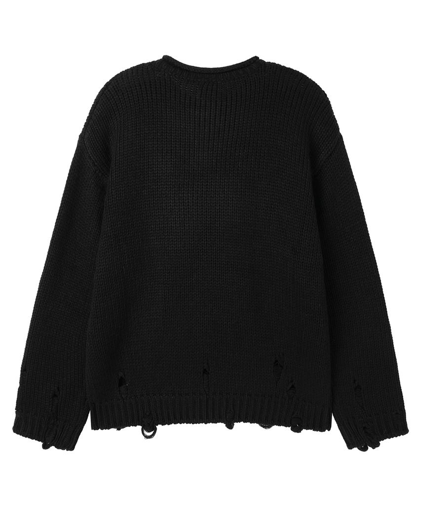 Opeunyadeu(Owai) Dolly Destroyed Knit - Black