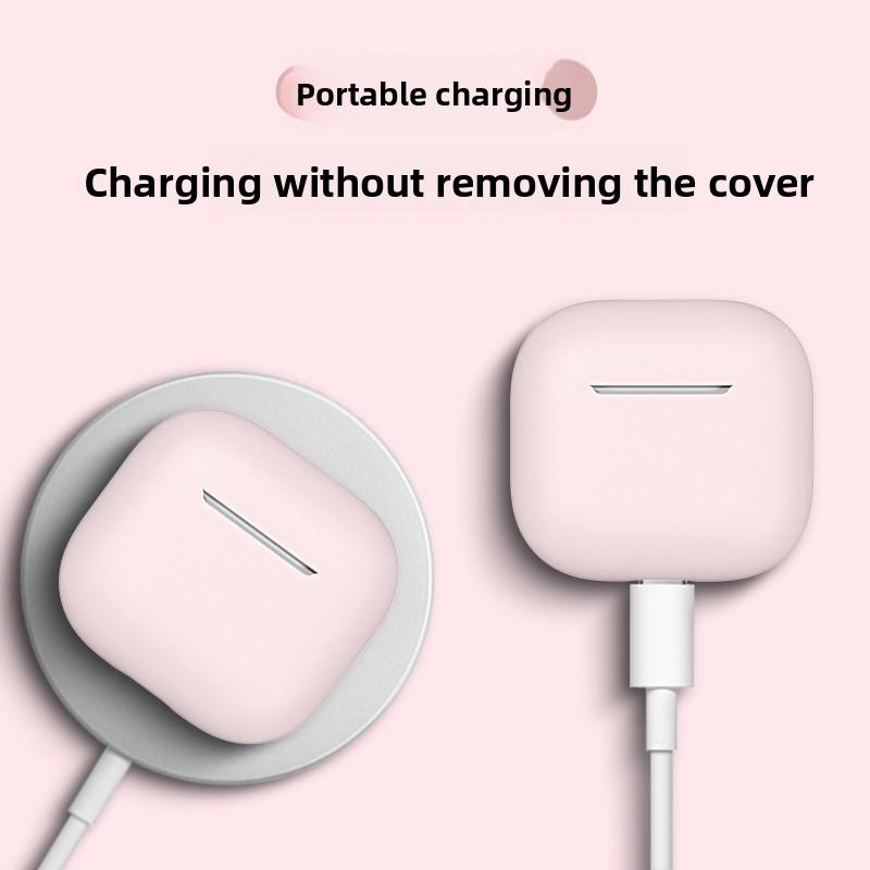 Applicable Airpods4 Earphone Case Protective Case AirPods Wireless Bluetooth Headset Silicone Case
