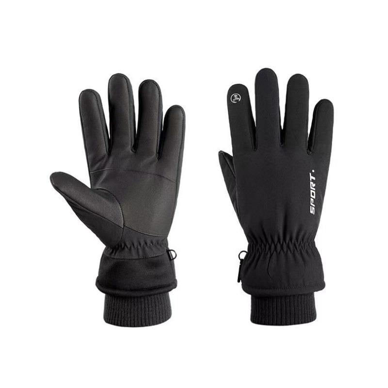 

Ski Gloves for Men In Winter Waterproof Cold and Velvet Thickened Outdoor Sports Warm Winter Cycling Touch Screen Gloves One Size