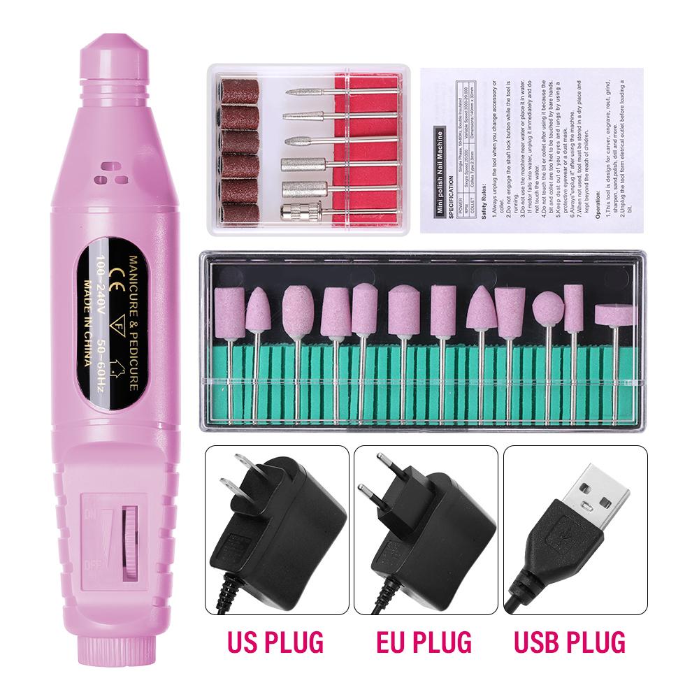 CNHIDS Professional Electric Nail Drill Machine Manicure Tools Pedicure Drill Set Portable Nail File Nail Drill Equipment