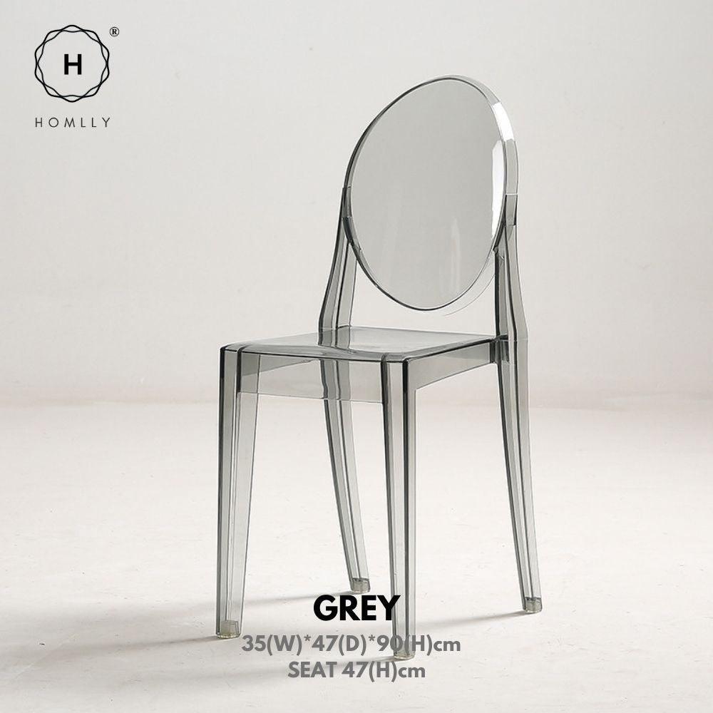Homlly Chair Modern Acrylic Stacking Kitchen Dining Room Chair