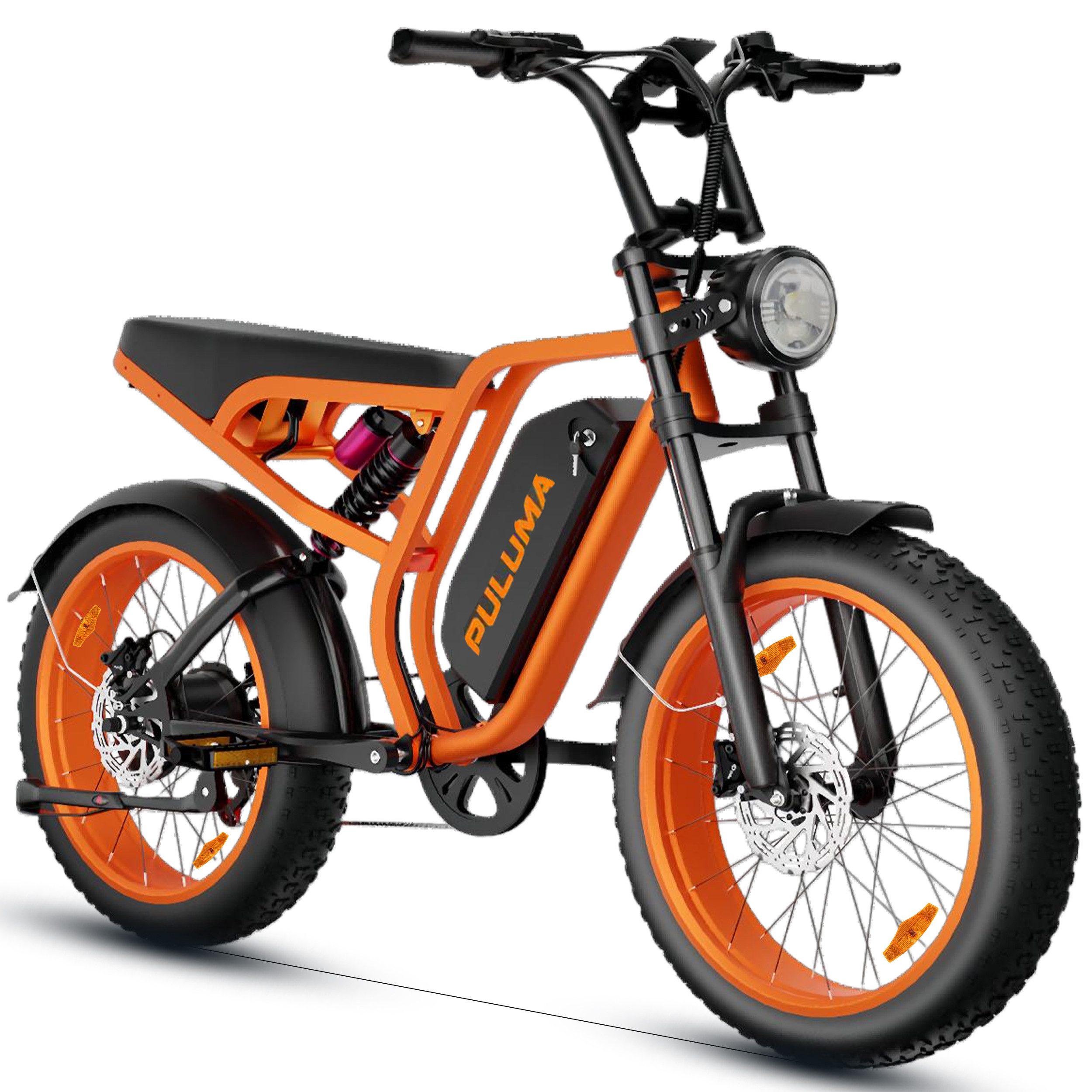 SU8 Mountain E-Bike (Herren & Damen) – 1040 Wh Pedelec, 52V 20Ah, 150 km Reichweite orange
