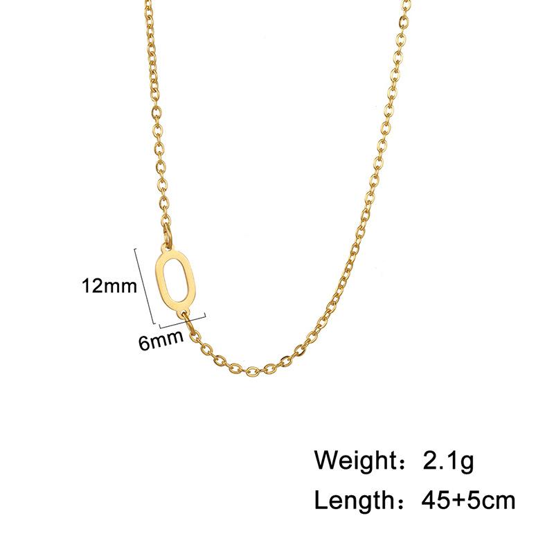 A-Z Letter Choker Necklace Personalized Alphabet Side Pendant Jewelry Gift for Birthday and Fashion Accessories