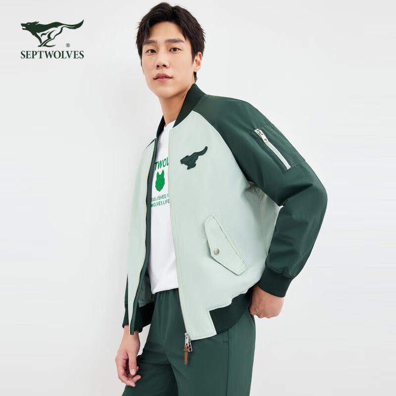 

Septwolves Anti-bacterial Triple-Proof Baseball Collar Raglan Sleeve Patchwork Jacket 1D1D10101119 2XL (180)