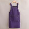 Kitchen Apron with Dual Pocket Solid Color Water-Resistant Oil-proof Adjustable Men Women