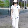Casual Sportswear Set for Women - Summer Fashionable, Youthful, Short-sleeved, Straight-leg Pants That Slim The Figure and Hide Fat, A Two-piece Set.