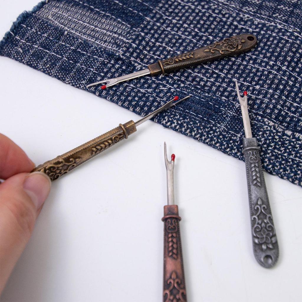 1pc Retro Seam Ripper Vintage Thread Ripper Tool Multi-Purpose Thread Seam Cutter Metal Seam Ripper Unpicker For Needle Work