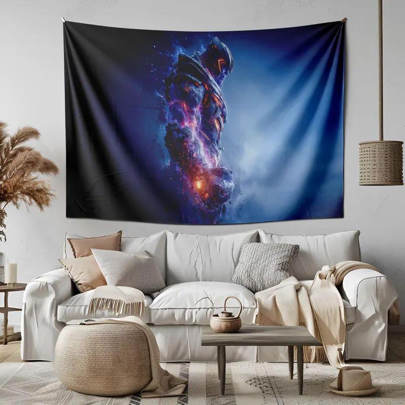 Thanos s Infinity Gauntlet tapestry is a cosmic villain. 75x100 чёрный
