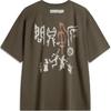 Li Ning Badfive Quest For The Central Plains Loose Fit Round Neck Sports T-Shirt Men Tops Slate-Brown AHSU903-2