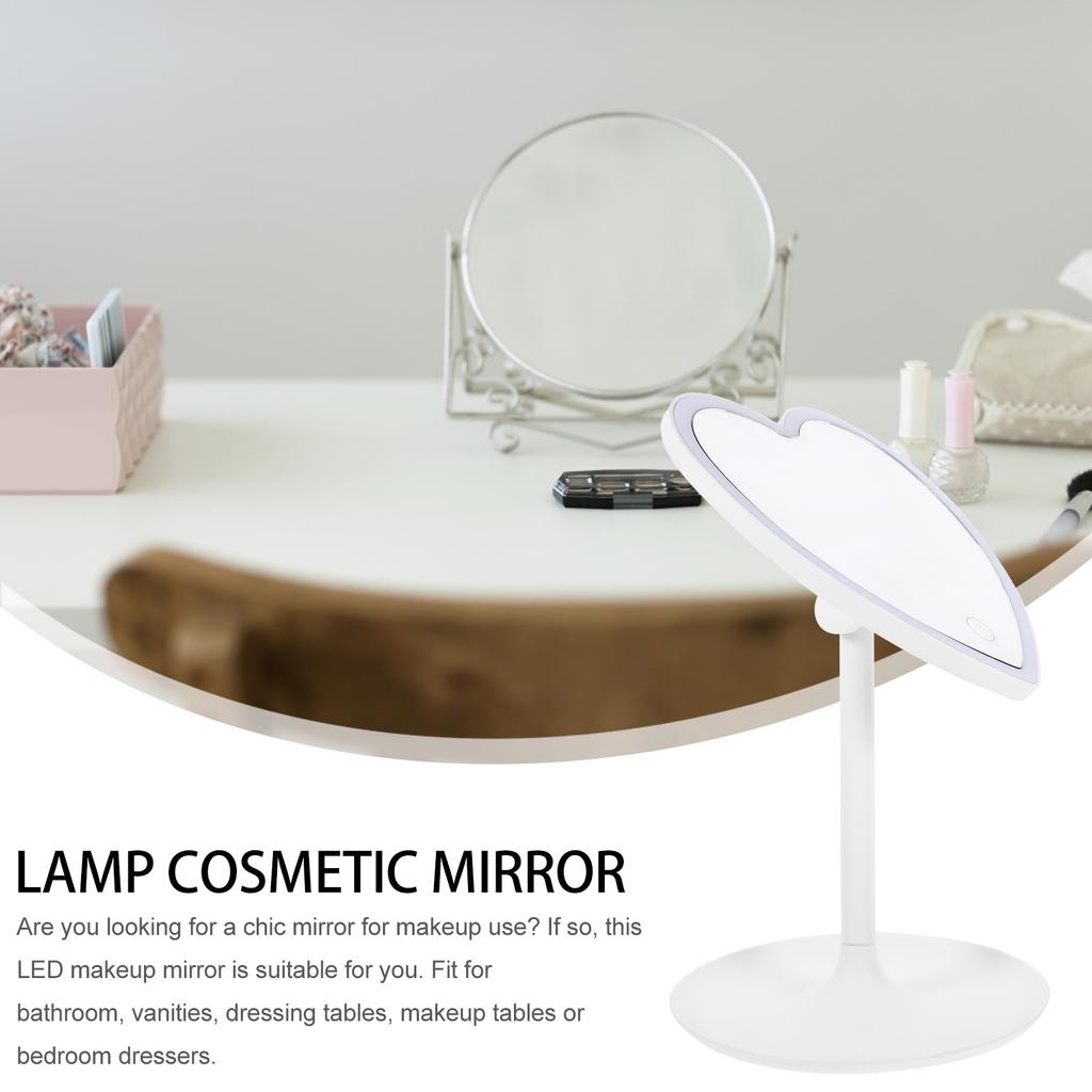 LED Make-up Form Tragbarer beleuchteter Schreibtisch-Spiegel Einstellbare Helligkeit für Make-up Rasur